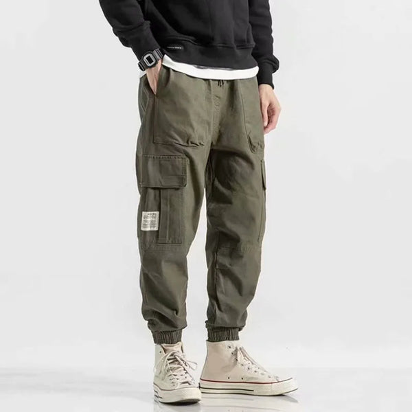 Men's Vintage Cargo Pants - Thin Oversize Multi-Pocket Cotton Joggers, Casual Streetwear 2023