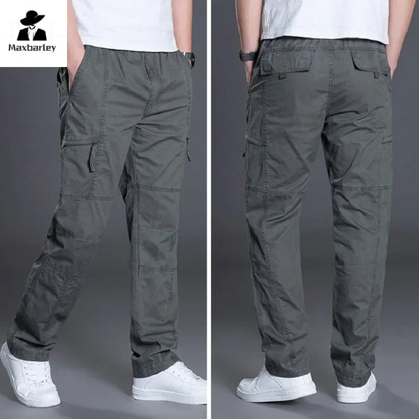 Men's Casual Cotton Pants - Summer/Autumn Straight Joggers, Plus Size 5XL/6XL