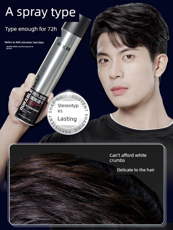 Men's Hair Gel Spray - Long-Lasting Strong Hold, Fragrance Styling Cream & Mousse Pomade