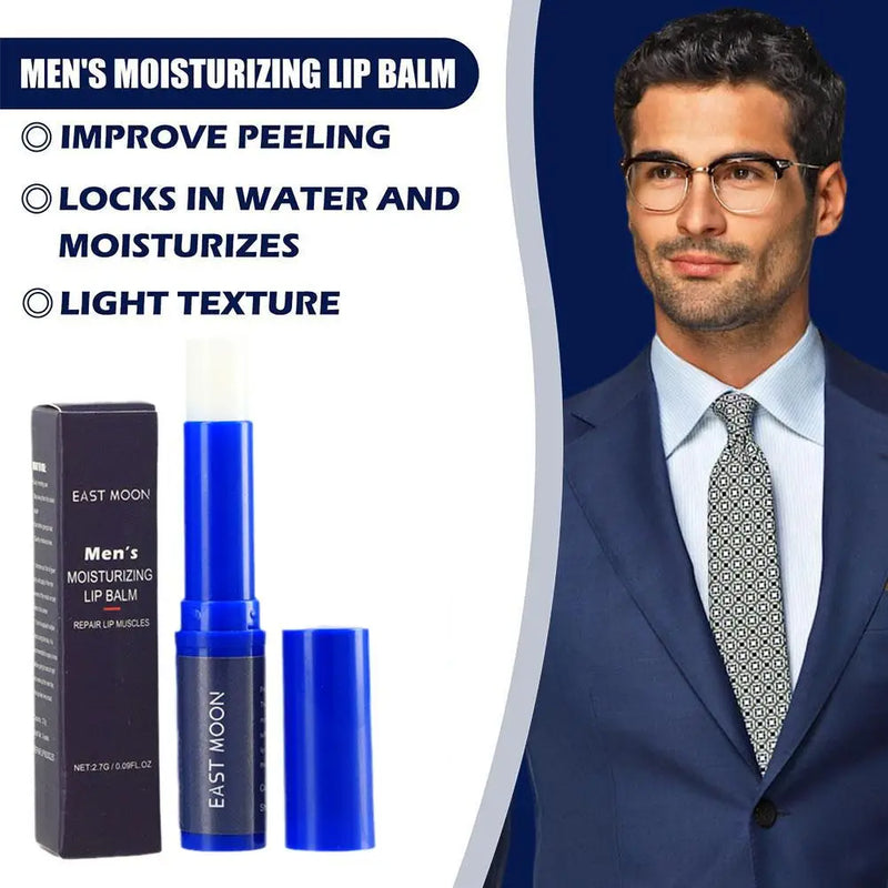 Men's Lip Balm - Moisturizing & Hydrating, Fading Lip Lines, Anti-Cracking, Greasy Skin Removal