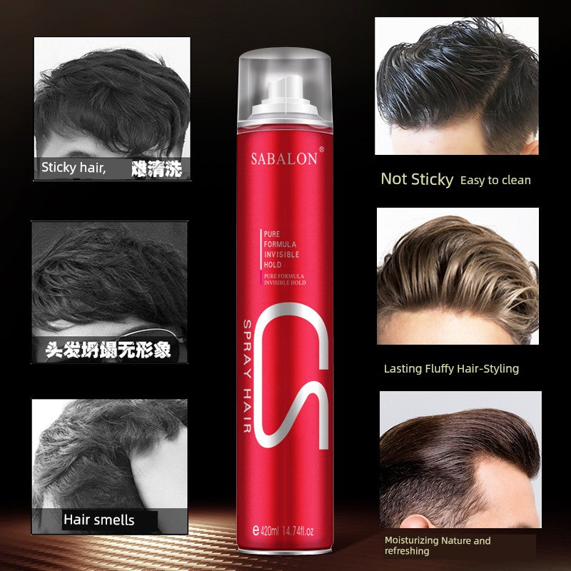 SABALON Hair Gel Spray - Men's Long-Lasting, Dry Glue Hair-Styling Pomade for Fluffy Shape