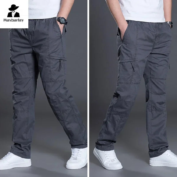 Men's Casual Cotton Pants - Summer/Autumn Straight Joggers, Plus Size 5XL/6XL